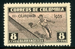 COLOMBIA MH Selections: Scott #425 8c 3rd National Olympics BARRANQUILLA CV$2+ - Picture 1 of 1