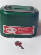 Salvadanaio vintage INA ASSICURAZIONI anni 60 con chiave