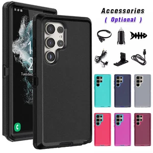 For Samsung Galaxy S22/S22+/S22 Ultra Cover Shockproof Hybrid Case + Accessories - Picture 1 of 54