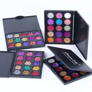 Juego de 15 colores impermeable sombra de ojos sombra de ojos paleta de maquillaje duradero con brillo - Imagen 1 de 9