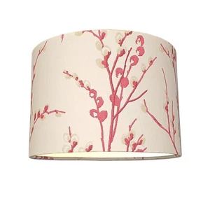 Lampshade in Laura Ashley Pussy Willow Cranberry Red Fabric Handmade FREE POST - Picture 1 of 15