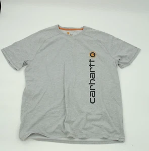 Carhartt Shirt Mens XL Gray Pullover Short Sleeve Relaxed Fit Crew Neck Logo - Picture 1 of 5