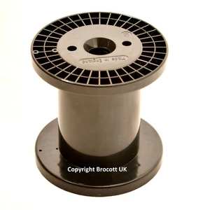 PLASTIC SPOOL PLASTIC BOBBIN ABS 100mm x 100mm x 63mm x 16mm, Plastic Bobbin - Picture 1 of 5