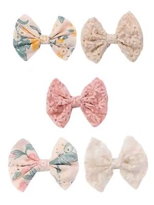 SPRING FABRIC HAIR BOWS - Picture 1 of 9