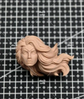 Cabeza esculpida 1:6 Mujer Maravilla Niña tallada para figura de acción femenina de 12" juguetes corporales Foto 1 de 3