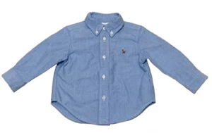 POLO RALPH LAUREN Bebé Niños Azul Chambray L/S Camisa con Botones Talla 12 M - Imagen 1 de 4