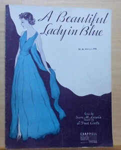A Beautiful Lady In Blue - Partituras de 1935 - de Sam M. Lewis & J.Fred Coots - Imagen 1 de 1