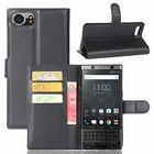 Wallet Black Leather Flip Card Case Cover For Blackberry Keyone Genuine Auseller