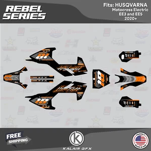 Graphics Kit for Husqvarna Electric EE3 and EE5 2020+ Rebel - ORANGE - Picture 1 of 6