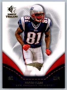 2008 UD SP ROOKIE THREADS FOOTBALL 58 RANDY MOSS PATRIOTS - Picture 1 of 2
