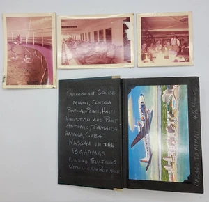 1958 PHOTO ALBUM/SCAPBOOK, CARIBBEAN CRUISE, POSTCARDS, PHOTOS, MAPS,MENUES - Picture 1 of 5