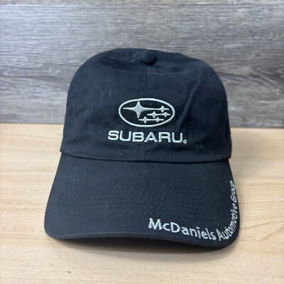 Subaru Hat Cap Strap Back Black Cars Logo Outdoors Adjustable - Image 1 of 4