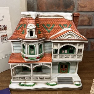 Lefton Vintage Fairbanks House Christmas Village 10397 Colonial Village With Box - Picture 1 of 8