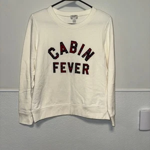Sudadera J.Crew Talla S Blanca Cabin Fever Mujeres Pullover Suéter - Imagen 1 de 7