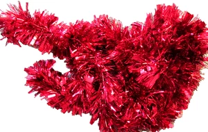 Tinsel Christmas Tree Red Chunky 9' New Garland - Picture 1 of 2