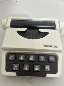Macchina da scrivere vintage Phonedex telefono indice pulsante directory 1986 NOS rara - Foto 1 di 11