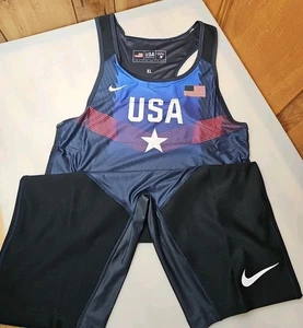 Brandneu Nike USA Herren Wrestling Gewichtheben Singlet Größe Large $ 140 - Bild 1 von 4