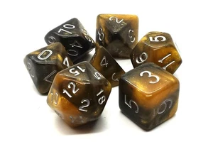 Set dadi e accessori da gioco poliedrici rpg galassia opaca - oro fuso (7) - Foto 1 di 1