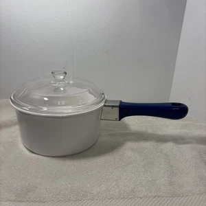 Nouveau Princess House Saucepan With Blue Handle 2 Qt Made In France - Picture 1 of 10