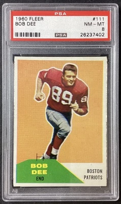 PSA 8 1960 Fleer #111 Bob Dee Boston Patriots HIGH GRADE VINTAGE! - Image 1 of 2