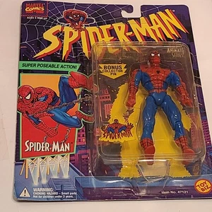 ToyBiz Spider-Man Actio. Figur Super Poseable Action! - Bild 1 von 9
