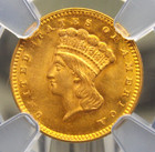 1874 $1 ONE DOLLAR GOLD LIBERTY TYPE 3 NGC MS63 020 VAULTBOX MOSAIC ECC&C INC 1874 $1 ONE DOLLAR GOLD LIBERTY TYPE 3 NGC MS63 020 VAULTBOX MOSAIC ECC&C INC