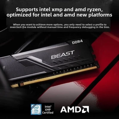 KingSton FURY Beast  32GB(16GB*2)PC4 DDR4  3200MHz  288pin  Desktop Memory RAM - Image 1 of 4