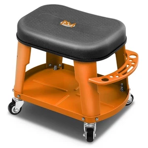16.14x 10.62x 13.78in 300lbs Capacity Mechanics Roller Seats Orange Tool Seat - Picture 1 of 7