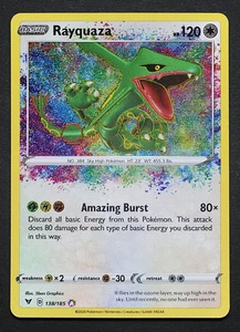 Rayquaza Vivid Voltage 138/185 SWSH Amazing Rare Holo Pokemon English 2020 - Imagen 1 de 3