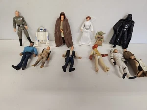 Vintage Kenner Star Wars Konvolut 12 Actionfiguren 90’er Luke Han Solo Vader Leigh - Bild 1 von 7