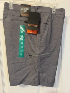 Hawke & Co. Uomo Corto Tessuto Elasticizzato Grigio Erica Chiaro TG 38 - Foto 1 di 10