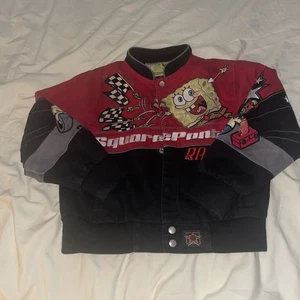 JH Design Spongebob Racing Red Jacket Size Large 9/10 Kids - Picture 1 of 22