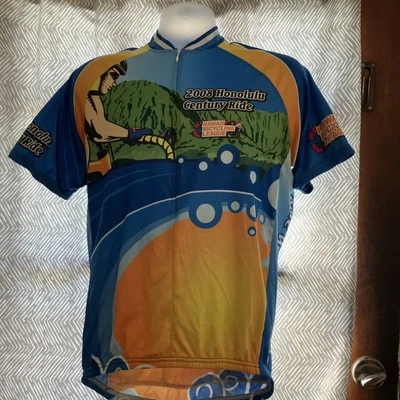 Camiseta deportiva de ciclismo Canari cuello cremallera delantera hawaii century ride 2008 Foto 1 de 4