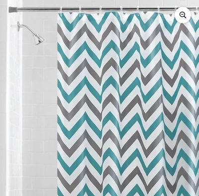 Mainstays Cortina de Ducha/Revestimiento Alpha Chevron PEVA 70” X 72” Impermeable Nuevo Foto 1 de 4