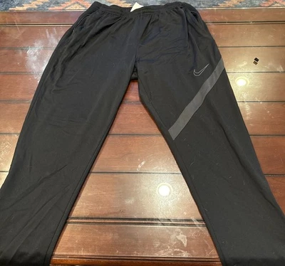 Nike Dri-FIT Pants Mens Large Black Tapered Ankle Zip Soccer - Image 1 of 4