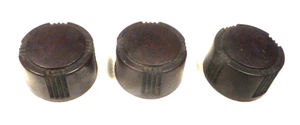vintage RCA 46X24 TABLETOP: SET OF 3 BAKELITE PUSH-ON KNOBS 1" across bottom - Picture 1 of 3