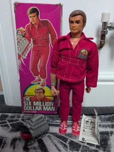 VINTAGE SIX MILLION DOLLAR MAN STEVE AUSTIN BOXED FIGURE DENTS FISHER 1970S - Picture 1 of 24