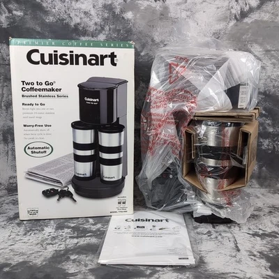 Cuisinart TTG-500 Two To Go Coffeemaker w/ Two 14oz Mugs - New Open Box - Image 1 of 4