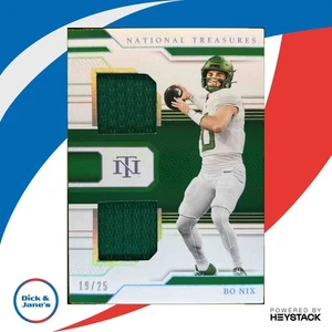 2024 National Treasures Collegiate Football Bo Nix Combo Materials /25 RC Ducks - Picture 1 of 10