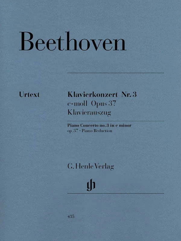 Beethoven Concerto Piano Orchestra C Minor Op 37 No 3 Henle Urtext Duet Book - Image 1 of 1