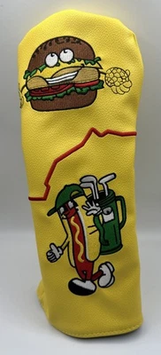 Hot Dog Golf Driver Head Cover - Embroidered - Yellow - New - Image 1 of 4