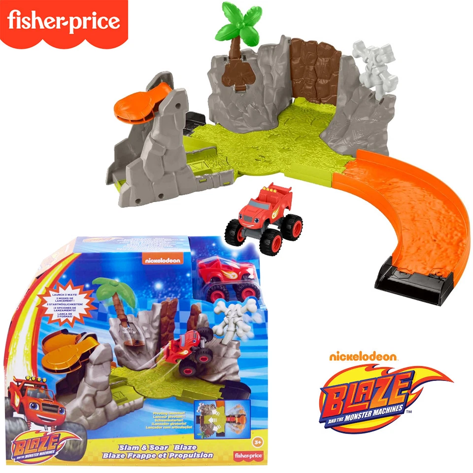 BLAZE SLAM & SOAR PISTA PLAYSET CON MACCHINA DA CORSA INCLUSA FISHER PRICE HRB31 - Immagine 1 di 1