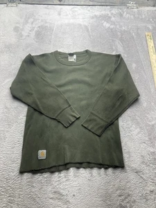 Camicia termica Carhartt vintage uomo 2XL verde waffle maglia abbigliamento da lavoro made in USA anni 90 - Foto 1 di 15