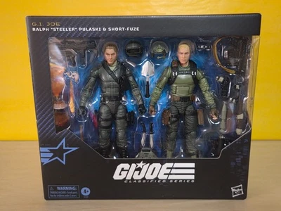 2025 Hasbro GI Joe Classified Series 6" Steeler & Short-Fuze Target 2 Pk Novo na caixa - Imagem 1 de 4