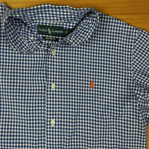Ralph Lauren Custom Fit Men's Long Sleeve Button Down Shirt Blue M Pony Preppy - Picture 1 of 8