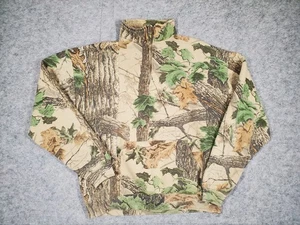 Vintage Realtree Camo Fleece Mens Pullover 1/4 Quarter Zip Hunting Outdoor 2XL - Picture 1 of 11