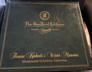 24-BRADFORD EDITIONS THOMAS KINKADES WINTERERINNERUNGEN BELEUCHTETE ORNAMENTE - Bild 1 von 6
