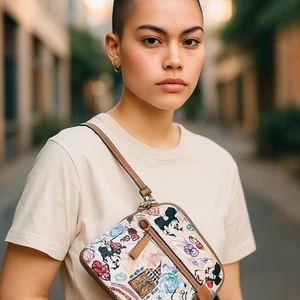 Disney Dooney Bourke Sketch Handtasche Mickey, Minnie & Friends sanft getragen - Bild 1 von 17