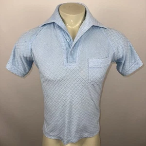 Vintage 70s Terry Cloth Shirt Mens Disco Hippie Mod Soul Train JCPenney Small - Picture 1 of 15