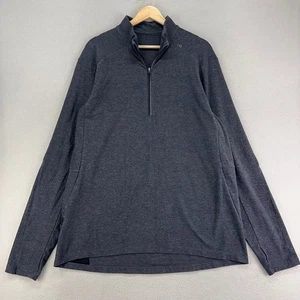 lululemon Surge Warm Up 1/2 Zip Mens XL Charcoal Grey Performance Running Top - Picture 1 of 10